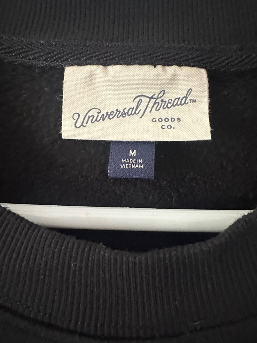 Universal Thread Black Sweatshirt with Metallic Script - Picture 7 of 8